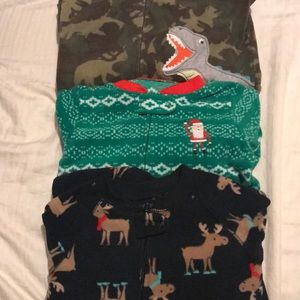 Lot of 3 Carters Fleece Pajamas Size 3T